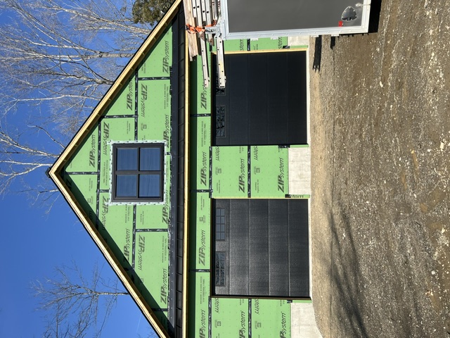 Side view of garage structure